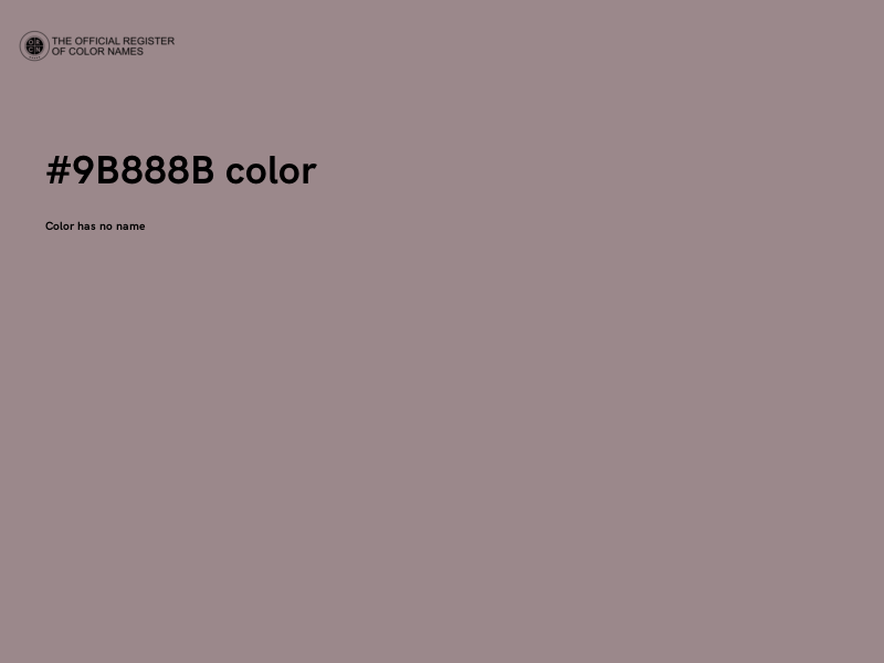 #9B888B color image