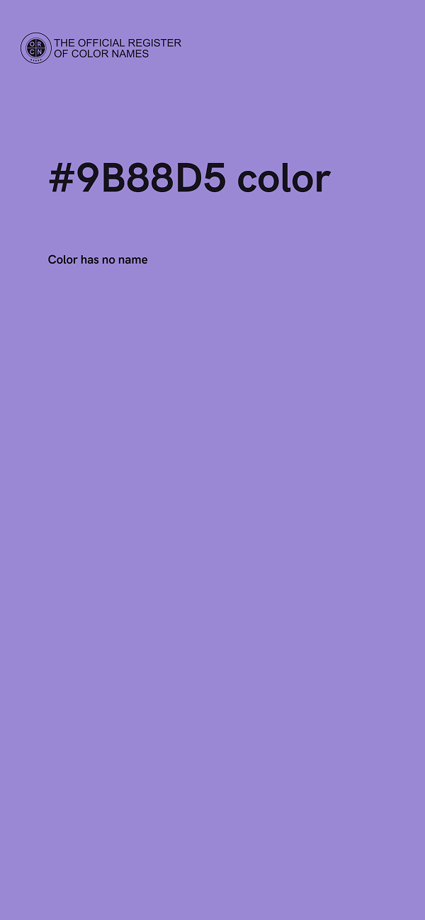 #9B88D5 color image
