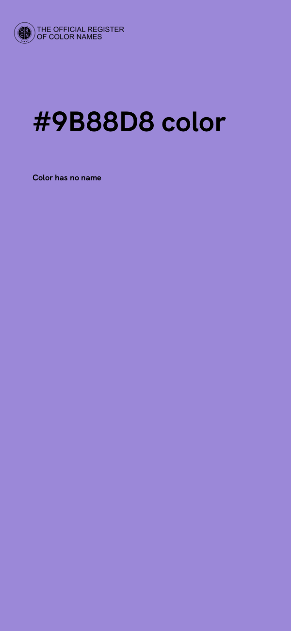 #9B88D8 color image