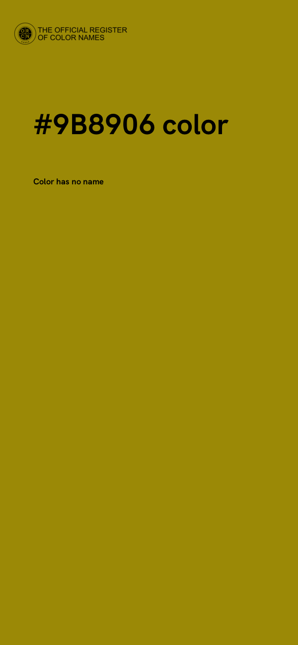 #9B8906 color image