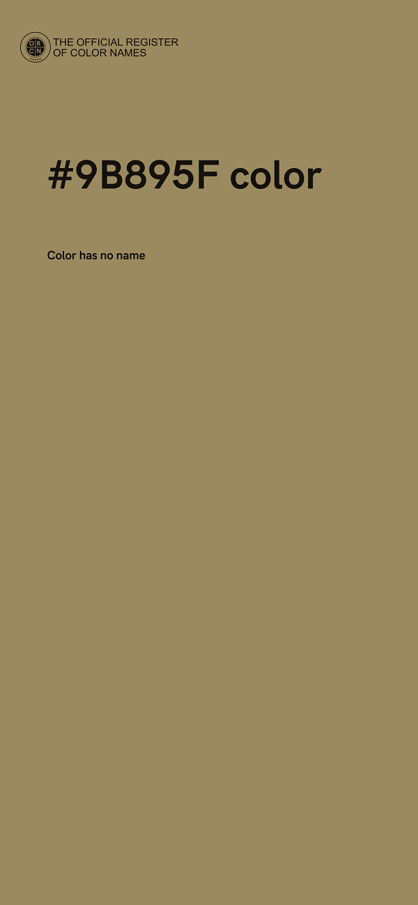 #9B895F color image