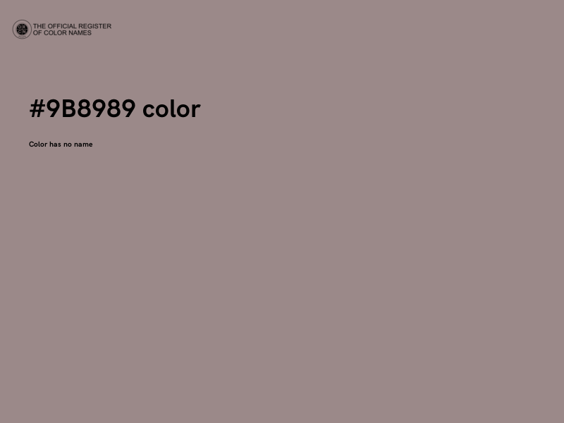 #9B8989 color image