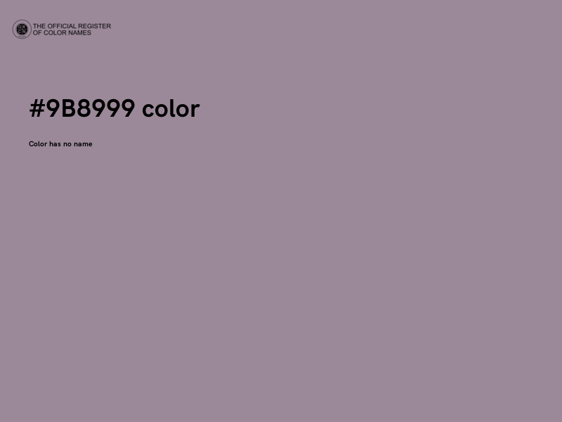 #9B8999 color image