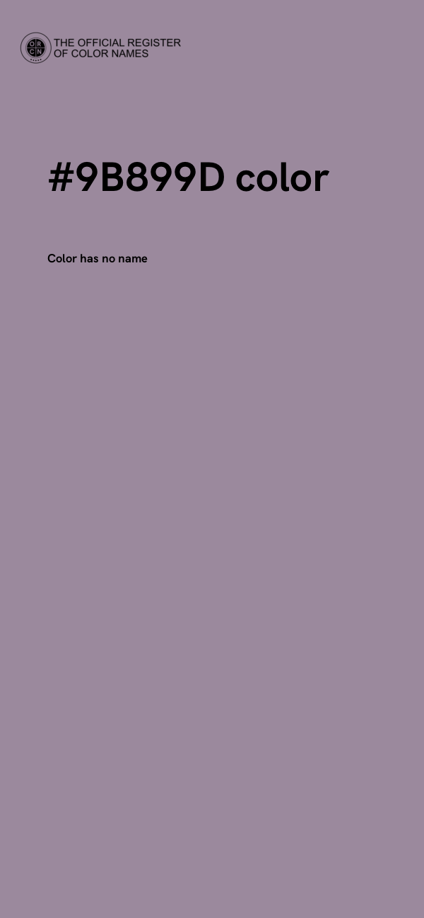 #9B899D color image