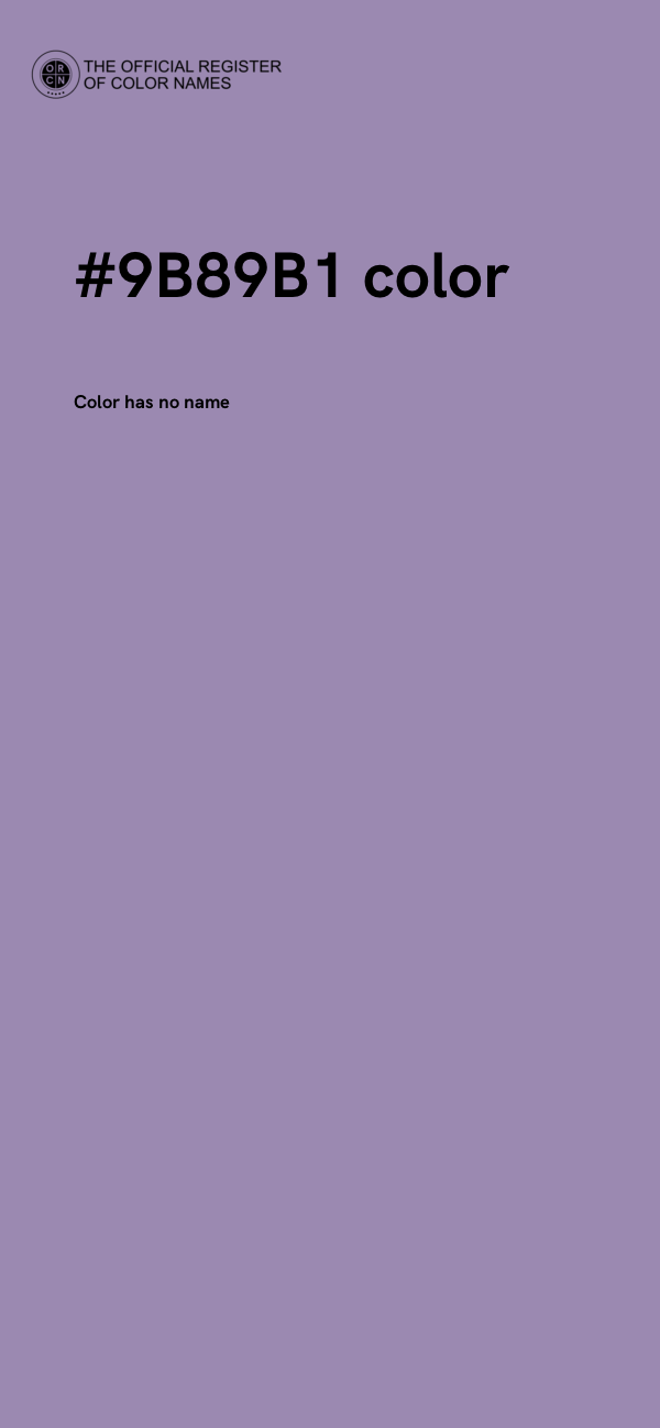 #9B89B1 color image