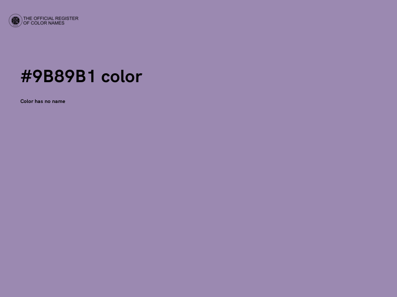 #9B89B1 color image