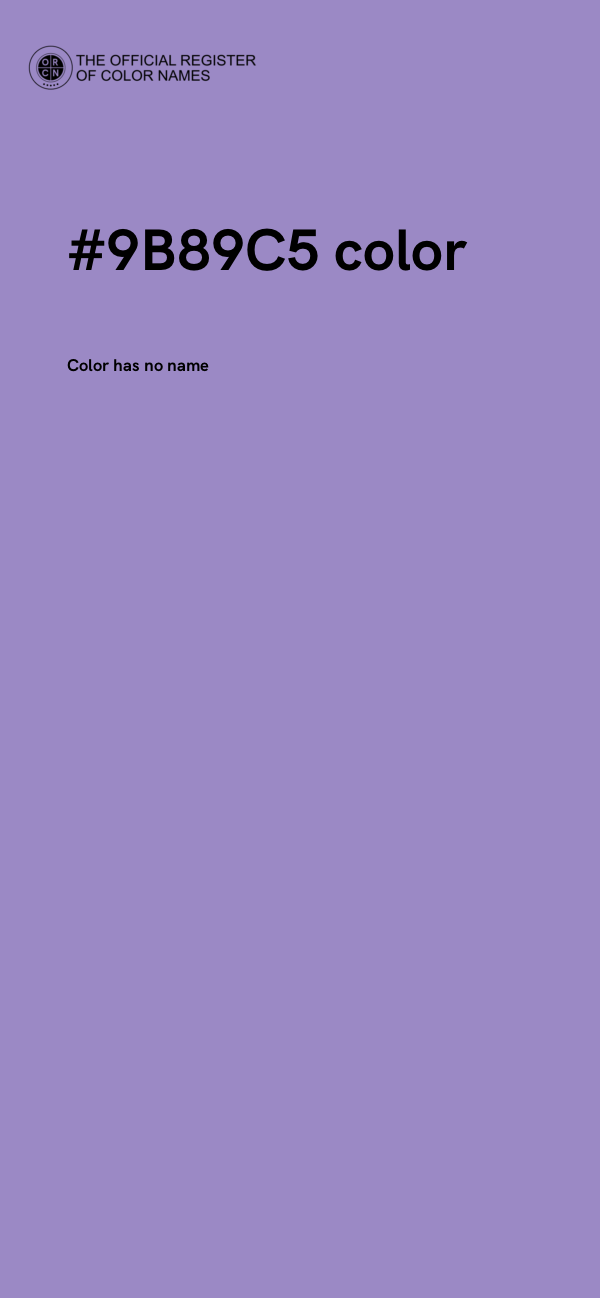 #9B89C5 color image