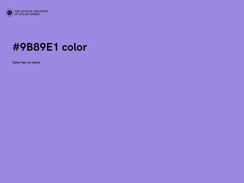 #9B89E1 color image