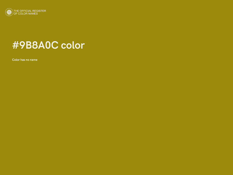 #9B8A0C color image