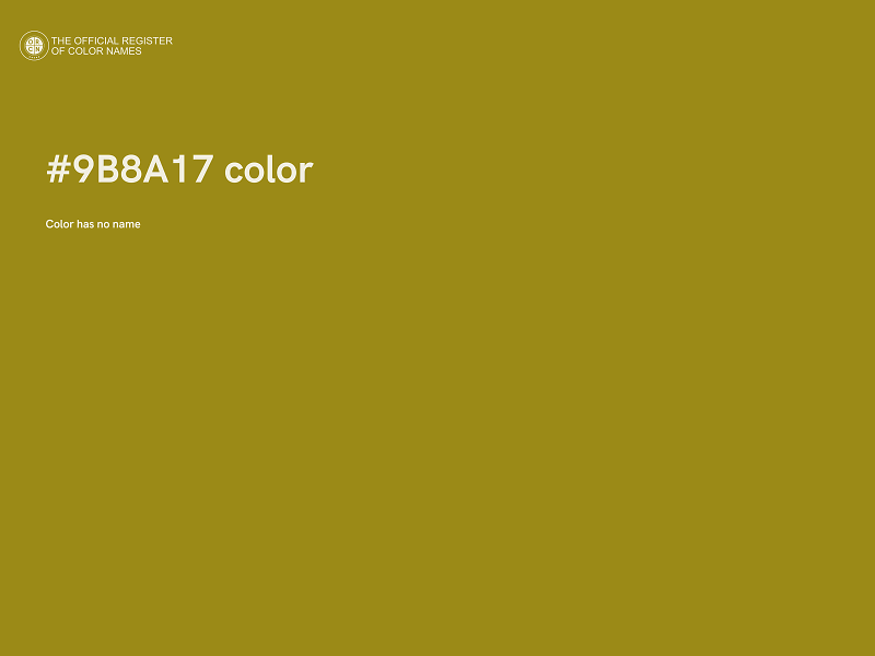 #9B8A17 color image