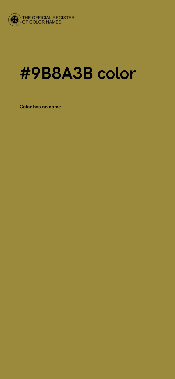 #9B8A3B color image