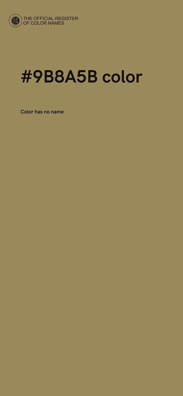 #9B8A5B color image
