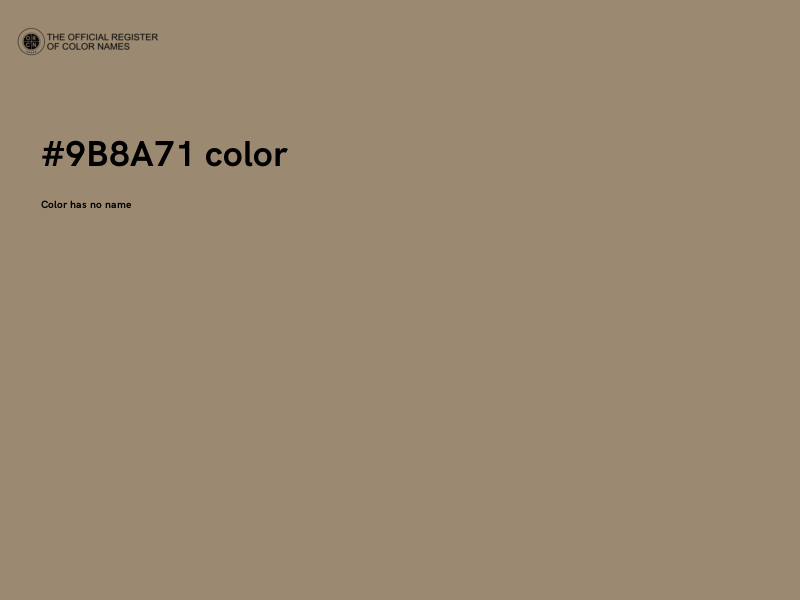 #9B8A71 color image