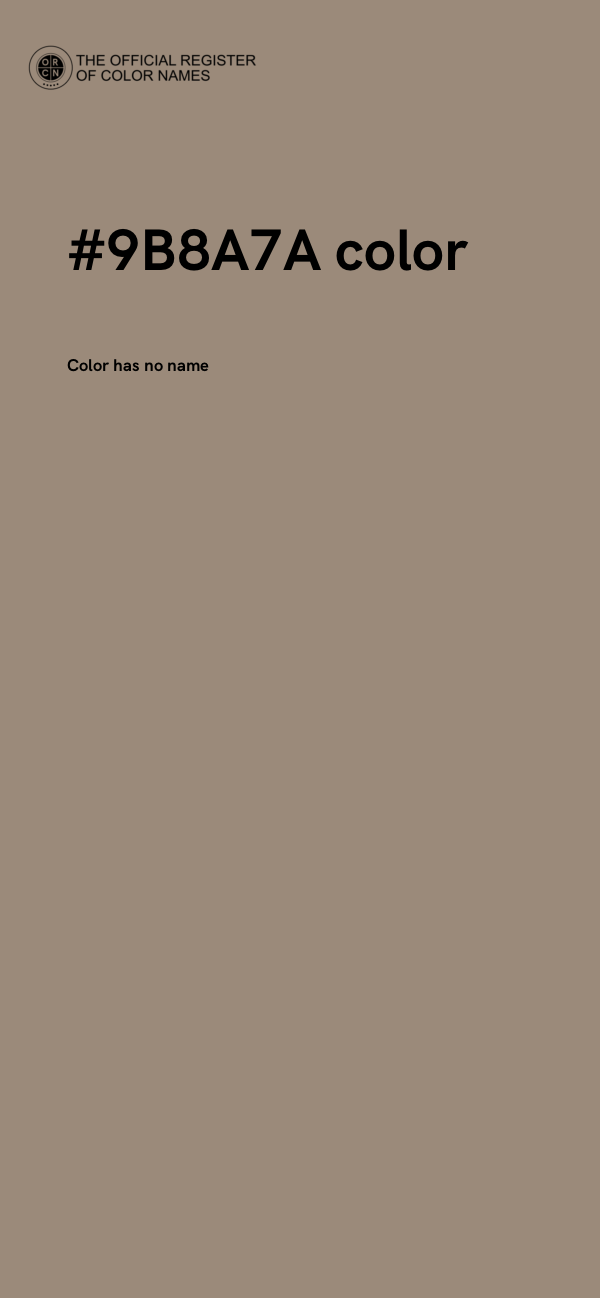 #9B8A7A color image