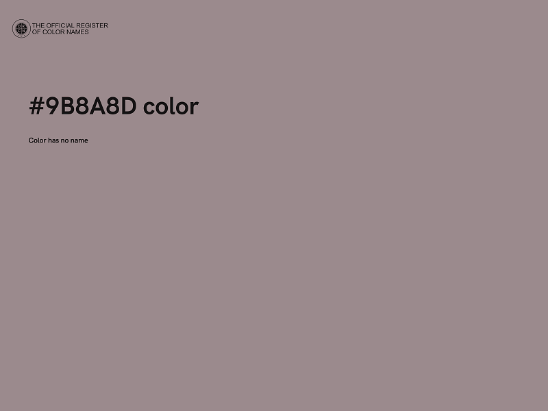 #9B8A8D color image