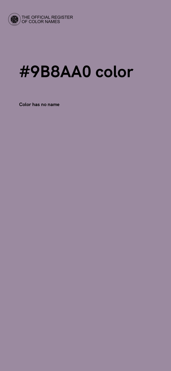 #9B8AA0 color image