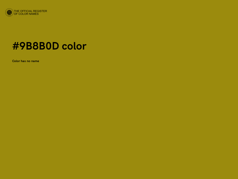 #9B8B0D color image