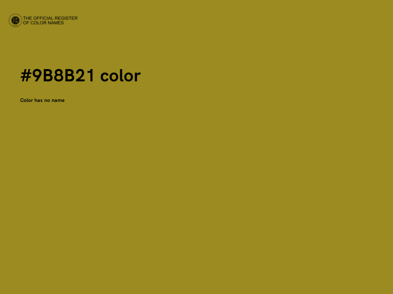 #9B8B21 color image
