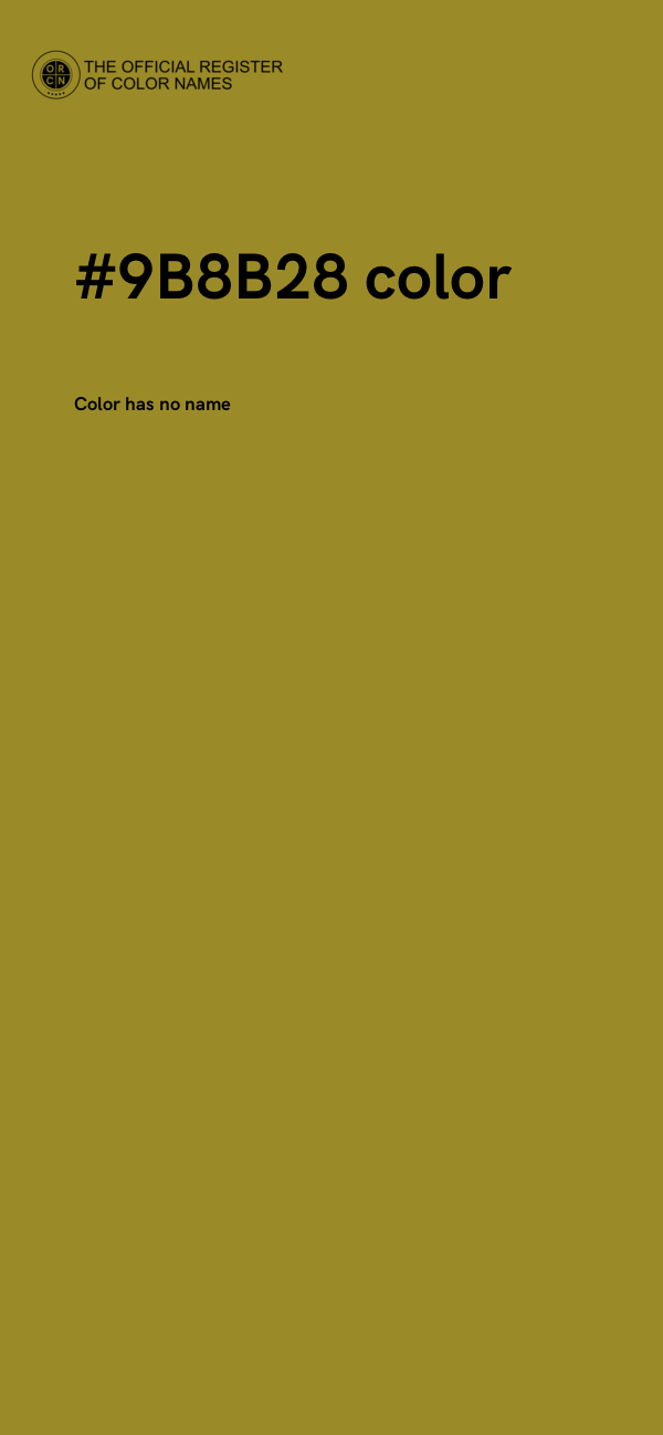 #9B8B28 color image