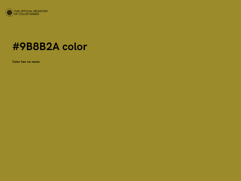 #9B8B2A color image