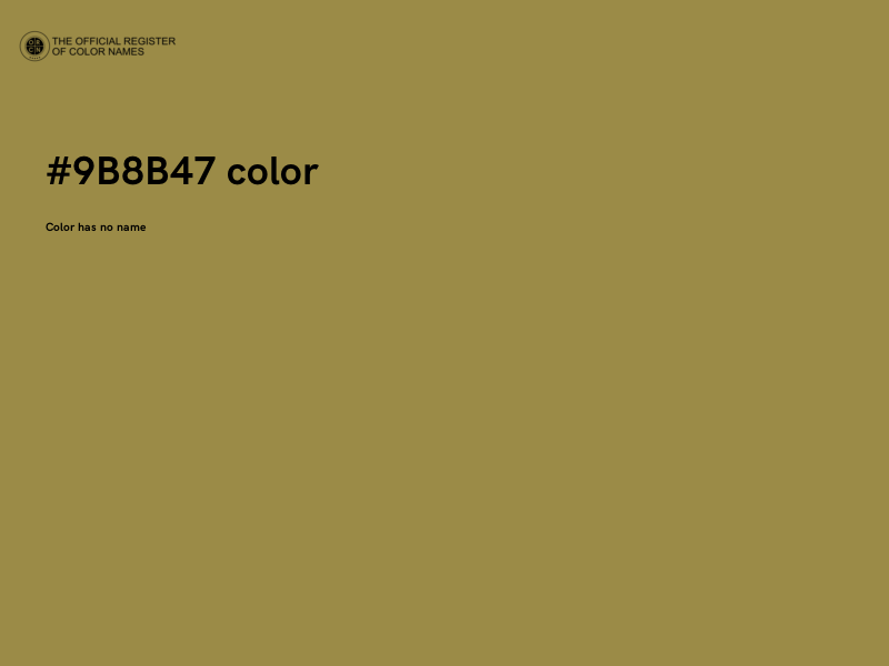 #9B8B47 color image