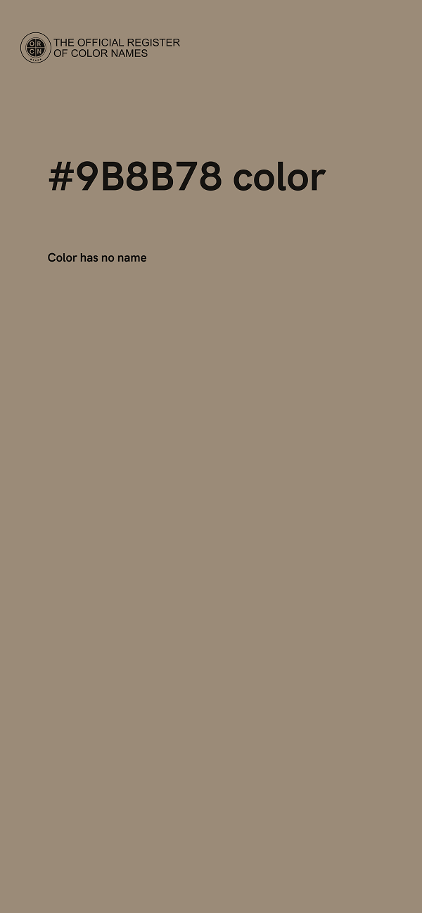 #9B8B78 color image