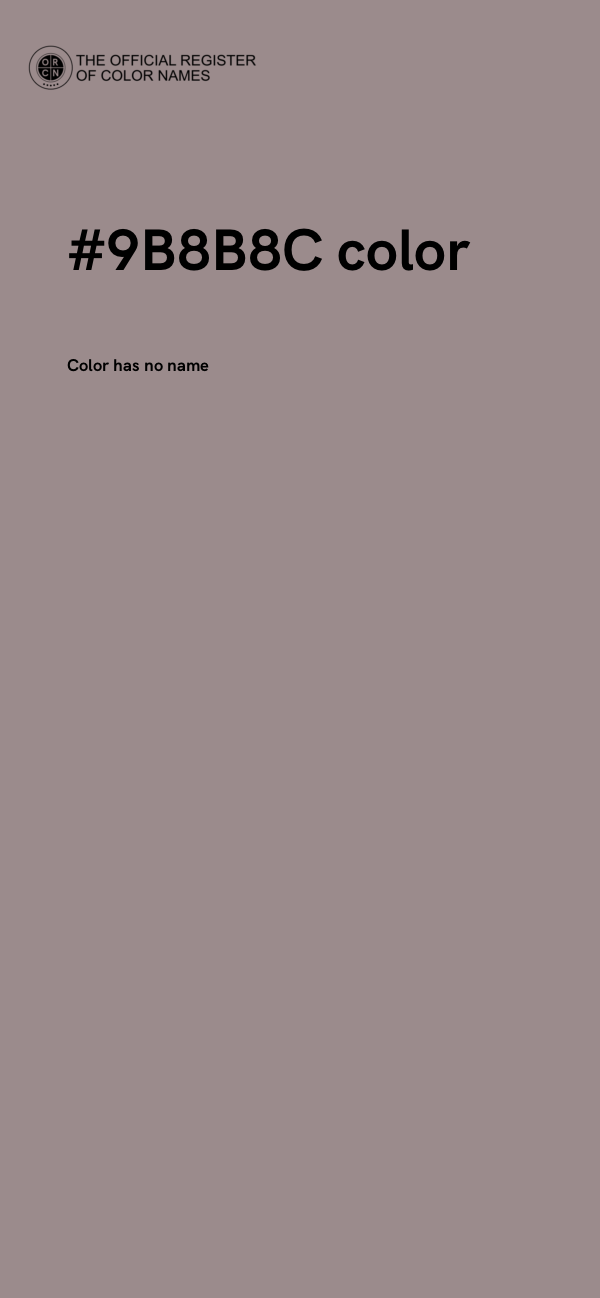 #9B8B8C color image
