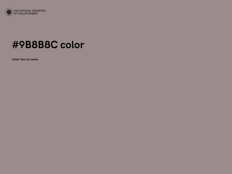 #9B8B8C color image