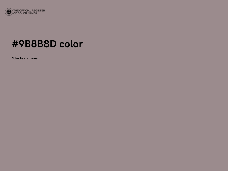 #9B8B8D color image