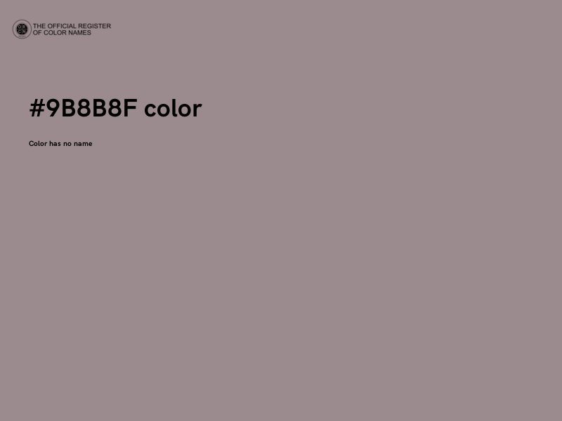 #9B8B8F color image