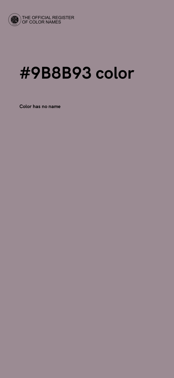#9B8B93 color image