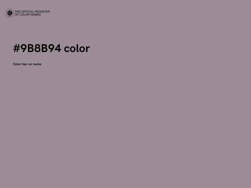 #9B8B94 color image