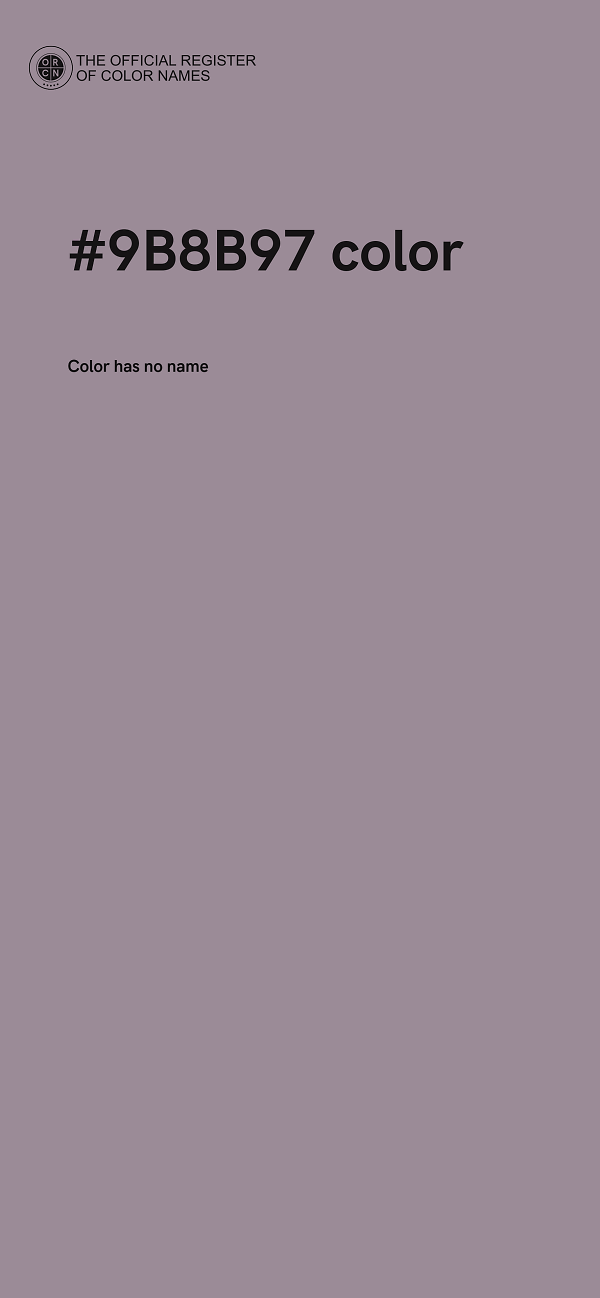 #9B8B97 color image