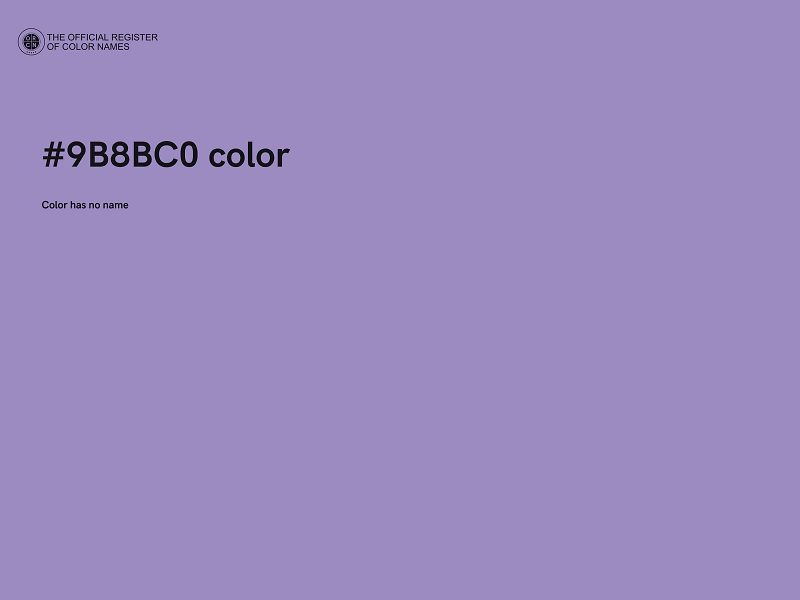 #9B8BC0 color image