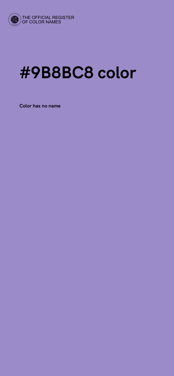 #9B8BC8 color image