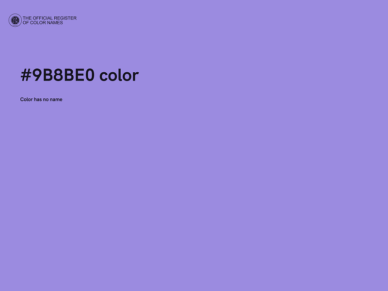 #9B8BE0 color image