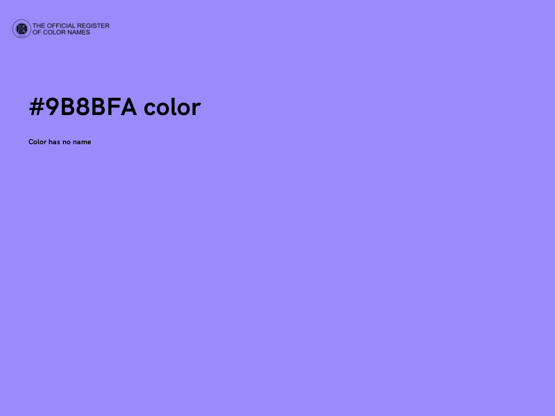 #9B8BFA color image