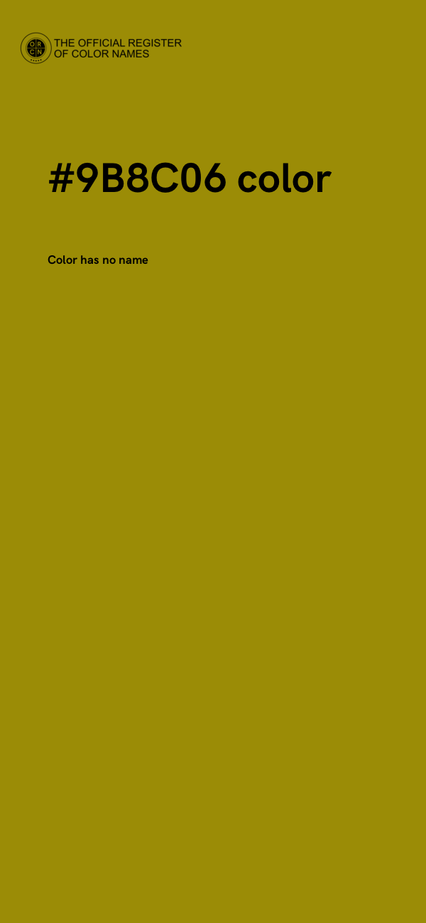 #9B8C06 color image
