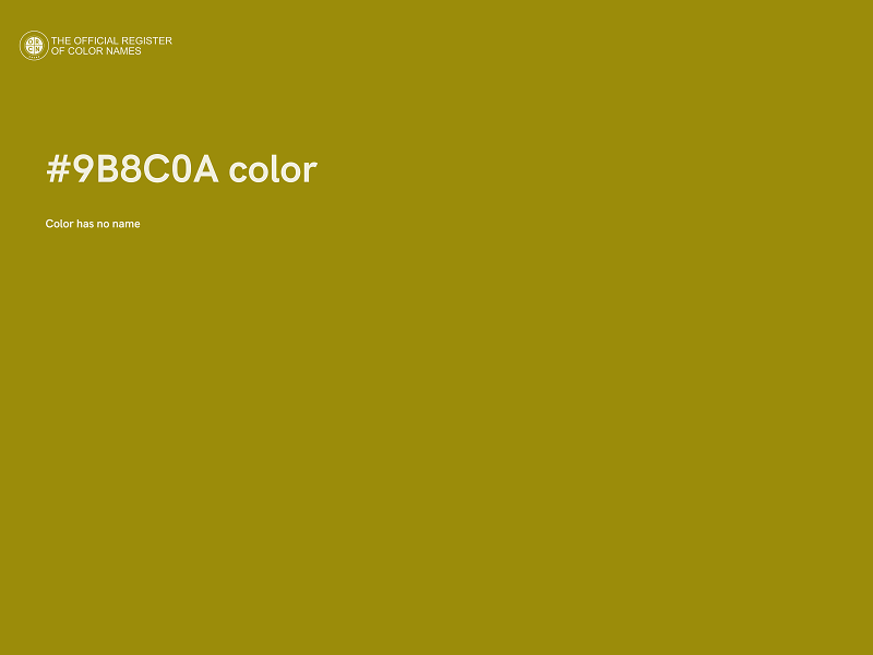 #9B8C0A color image