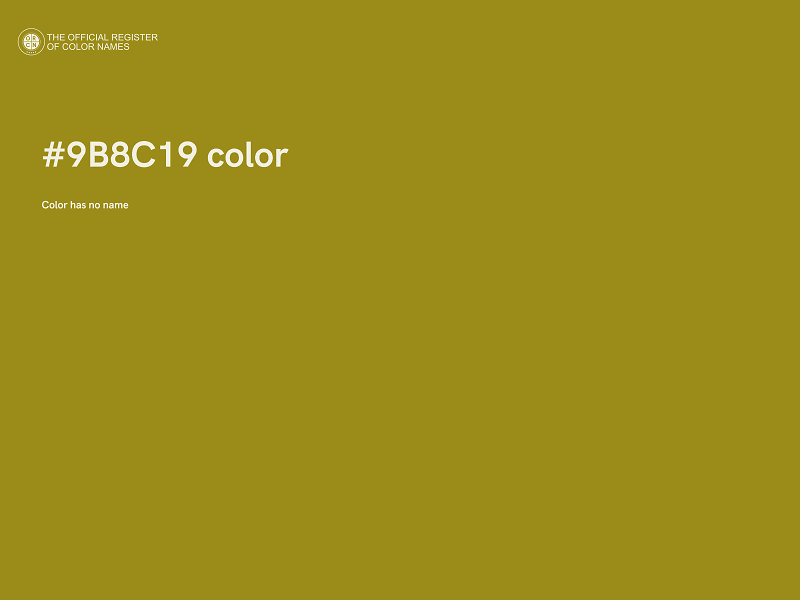 #9B8C19 color image