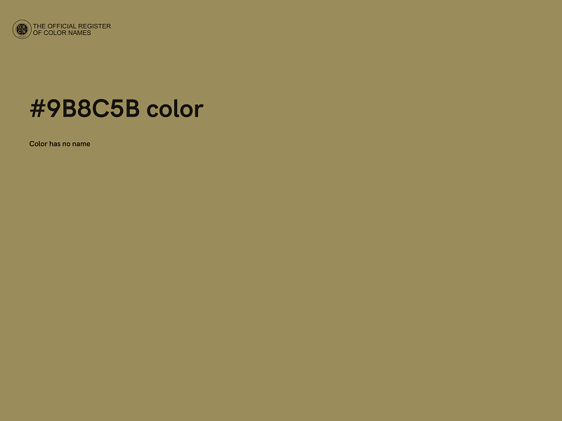 #9B8C5B color image