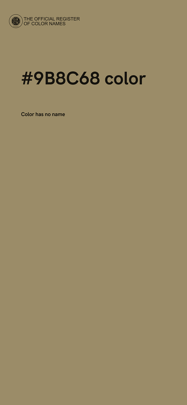 #9B8C68 color image