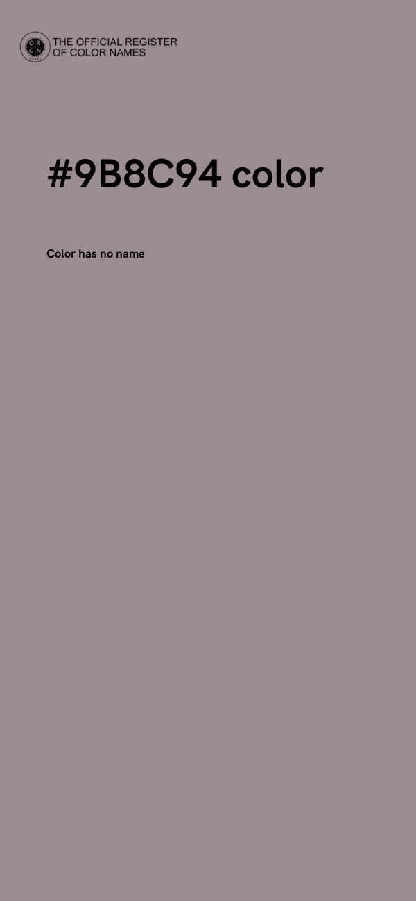 #9B8C94 color image