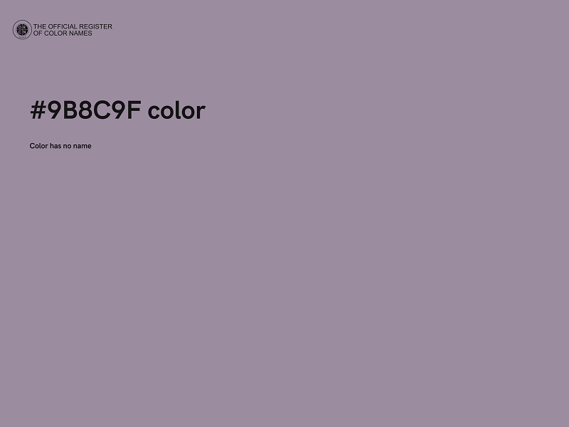 #9B8C9F color image