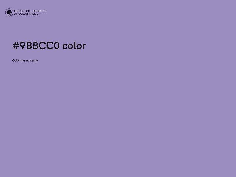 #9B8CC0 color image