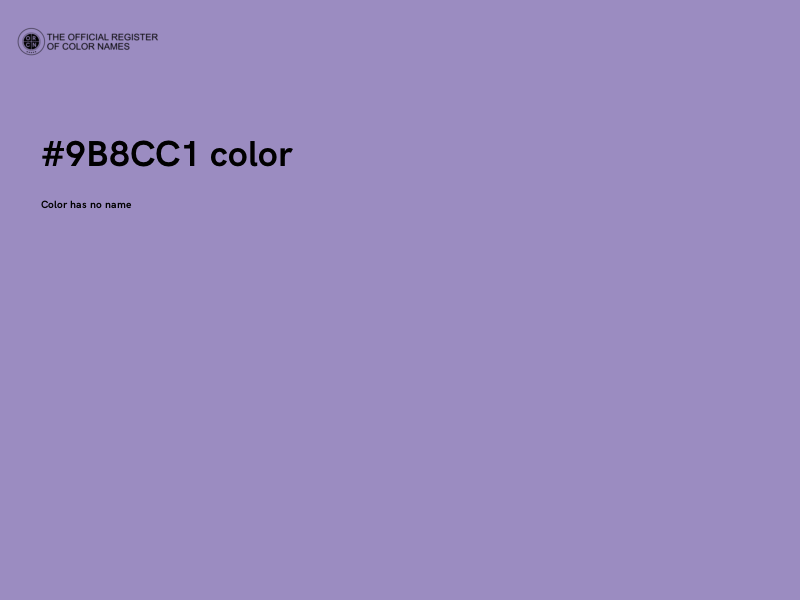 #9B8CC1 color image