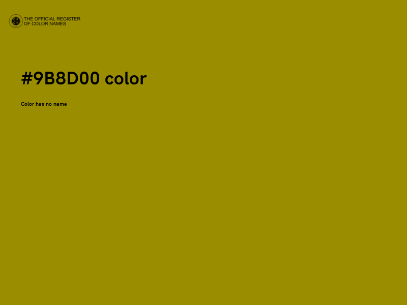 #9B8D00 color image