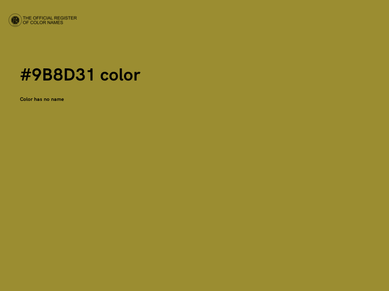 #9B8D31 color image