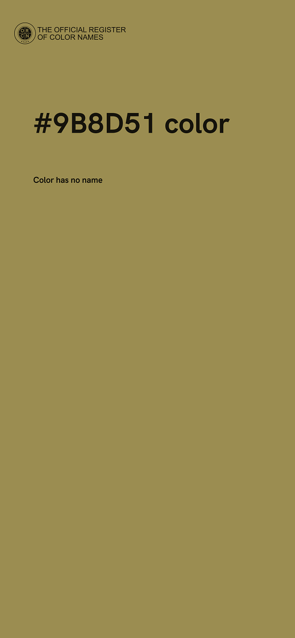 #9B8D51 color image