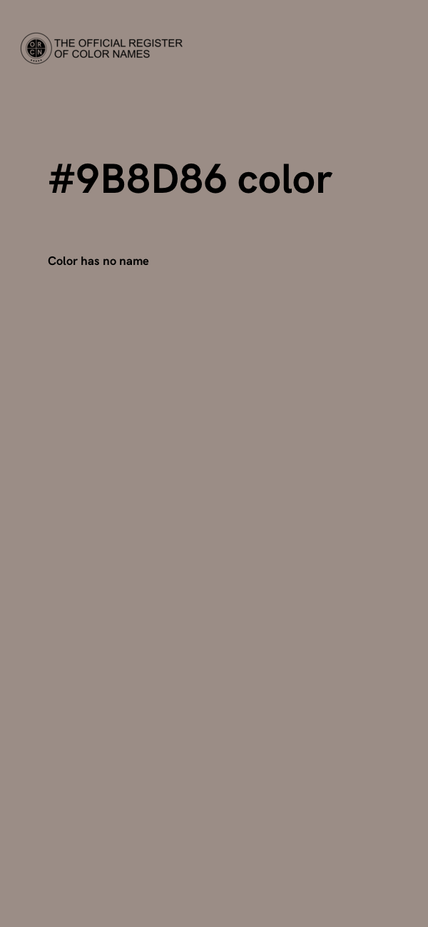 #9B8D86 color image